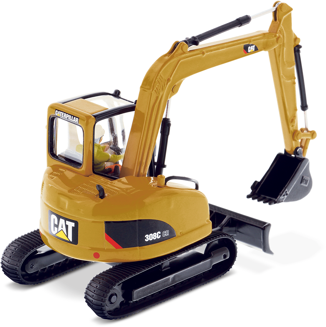 Cat 308c Cr Hydraulic Excavator - Diecast Excavator (1200x1179), Png Download