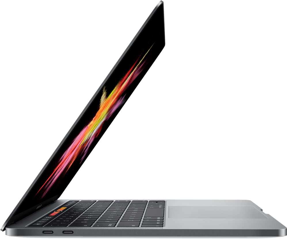 Mbp13 With Retina Display Touch Bar And Touch Id Side - Apple Macbook Pro Mpxq2ll (1024x910), Png Download