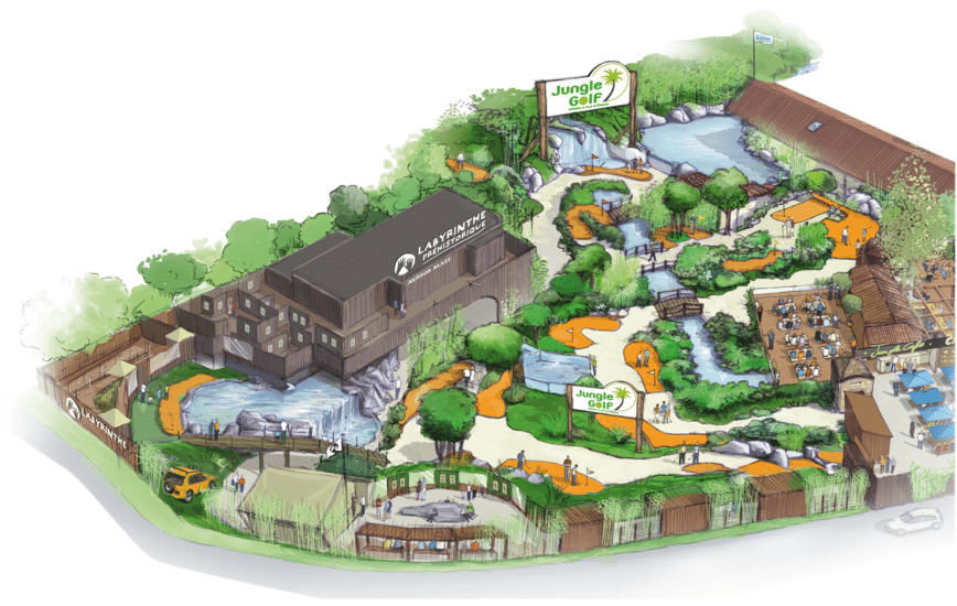 Jungle Golf Jungle Golf - Scale Model (868x550), Png Download