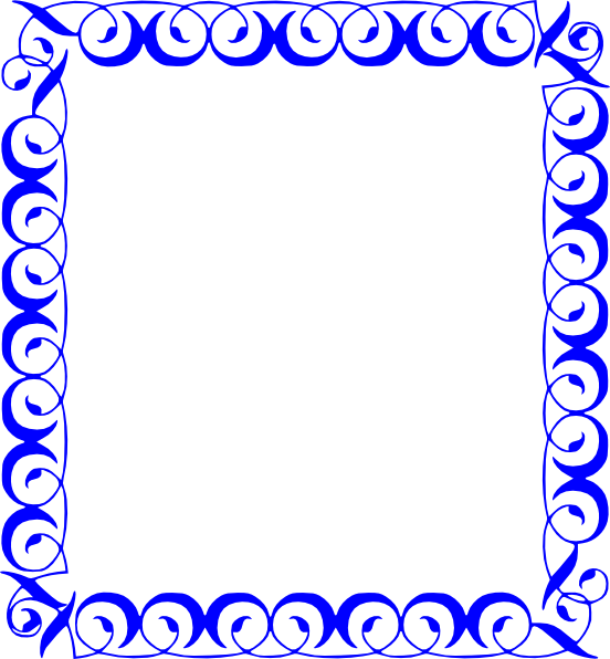 Blue Border Svg Clip Arts 552 X 596 Px (552x596), Png Download