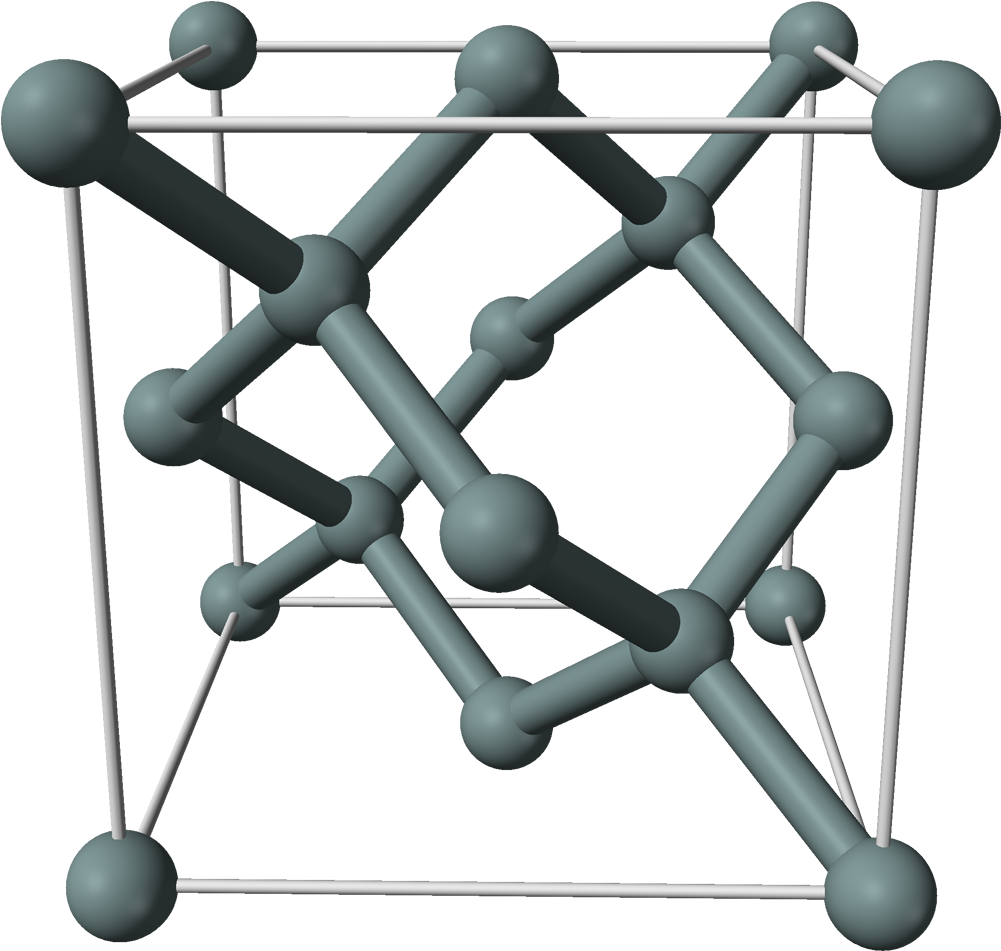Silicon Unit Cell 3d Balls - 3d Structure Of Silicon (1100x1050), Png Download