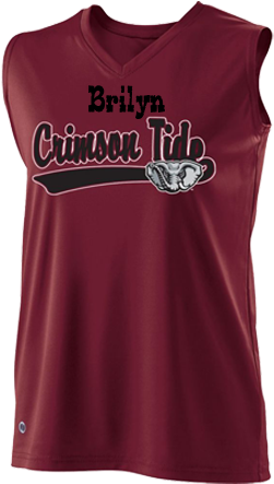 Alabama Crimson Tide Girls Sleeveless Softball Jersey - University Of Alabama (400x450), Png Download