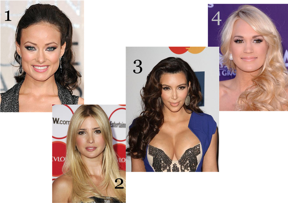 Here Are Some Of My Favorite Celebrity Makeup Looks - 8.25 Carat Handmade Diamond Earrings In Gold (1024x720), Png Download