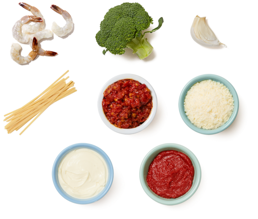 Spicy Shrimp Pasta With Garlic & Broccoli - Fettuccine Alfredo (700x477), Png Download