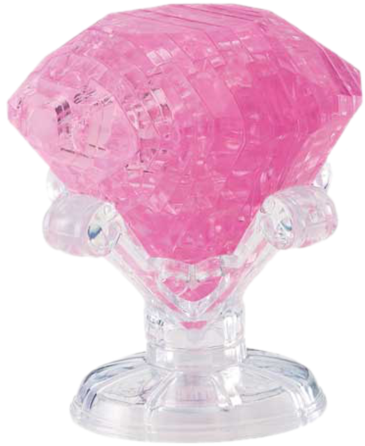 3d Crystal Puzzle - Crystal Puzzle Pink Diamond (640x640), Png Download
