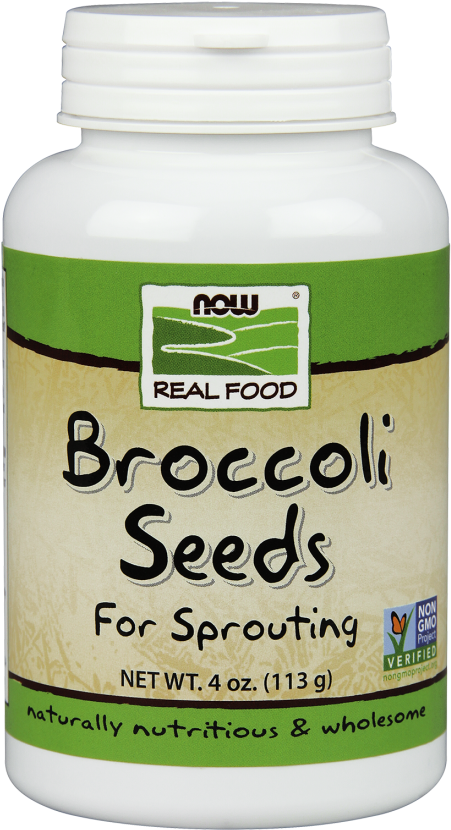 Now Foods Broccoli Seeds 4 Oz. (487x880), Png Download