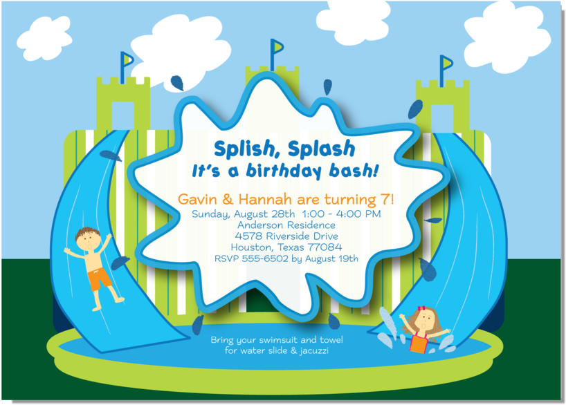 Splish Splash Castle Waterslide (1000x714), Png Download