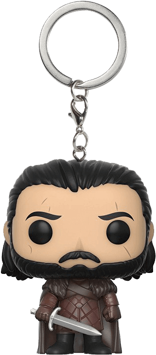 Jon Snow Season 6 Pocket Pop Keychain - Funko Keychain Jon Snow (738x738), Png Download
