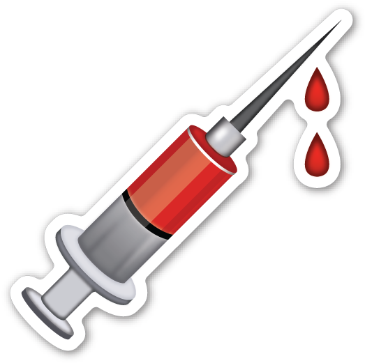 Vector Glass Medical Syringe Isolated On Transparent - Emojis Para Adivinhar Musicas (528x528), Png Download