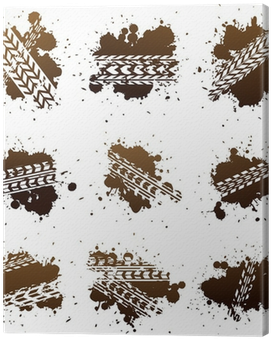 Tire Track Vector Illustration Canvas Print • Pixers® - Mud Bog Clip Art (400x400), Png Download