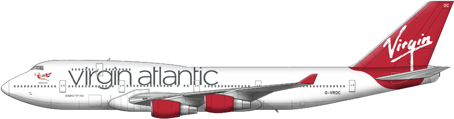 Virgin Atlantic Flight Compensation - Virgin Atlantic Logo B747 (940x254), Png Download