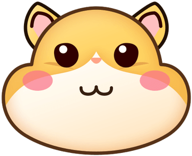 Sticker Cute Hamster Png - Emoji Hamster Png (419x419), Png Download