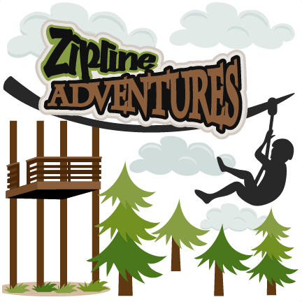 Zipline Adventures Svg Cutting Files For Scrapbooking - Zip Lining Clip Art (432x432), Png Download