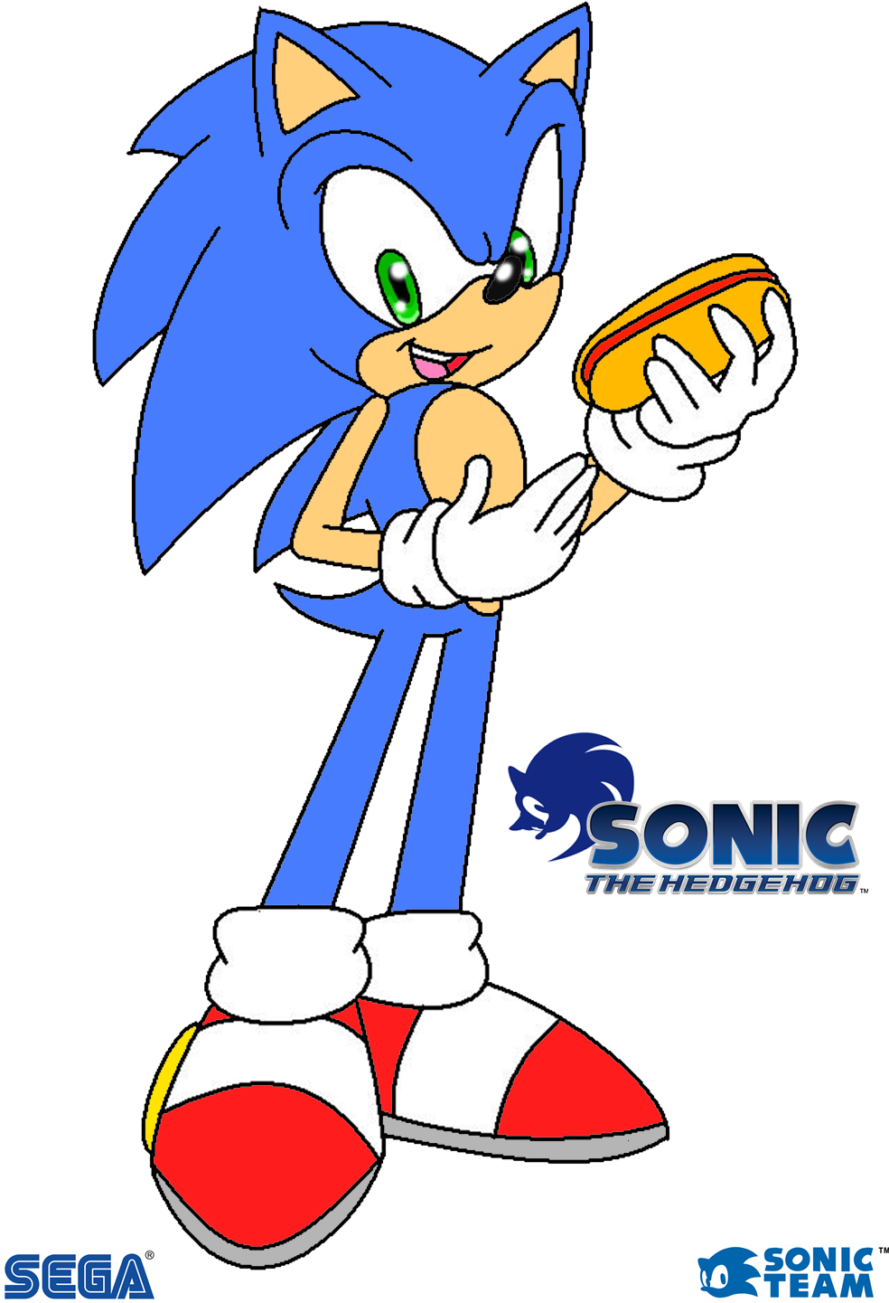 Sonic Loves Chili Dogs - Sonic The Hedgehog 2006 (990x1485), Png Download