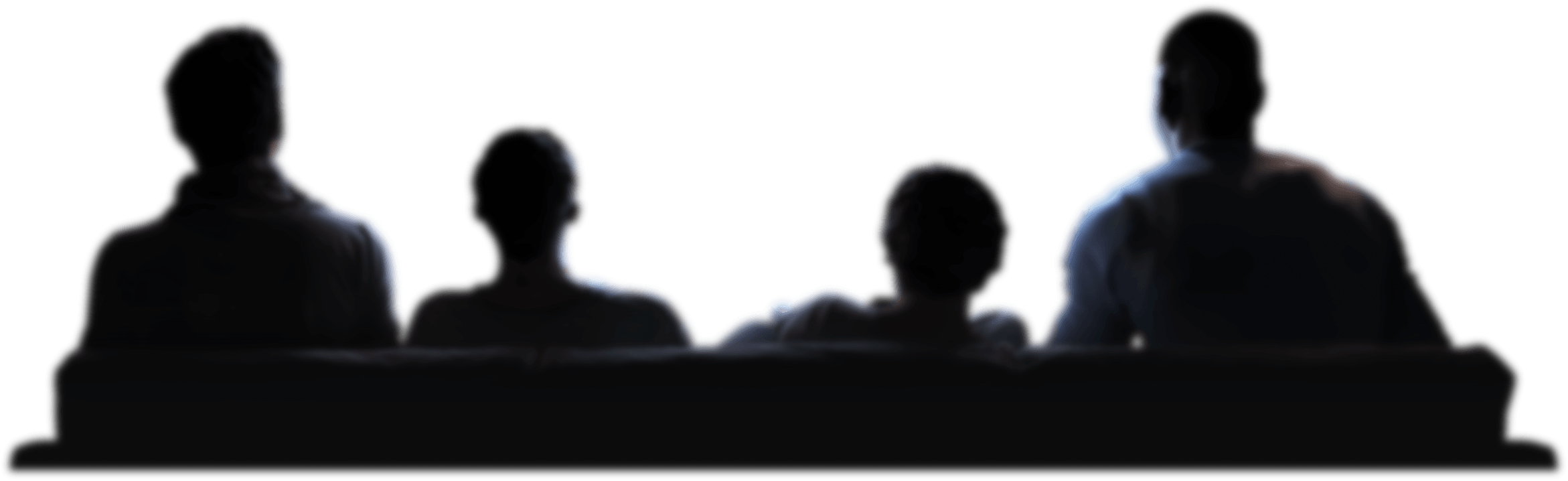 700,000 Hours Of Content - Silhouette (2342x718), Png Download