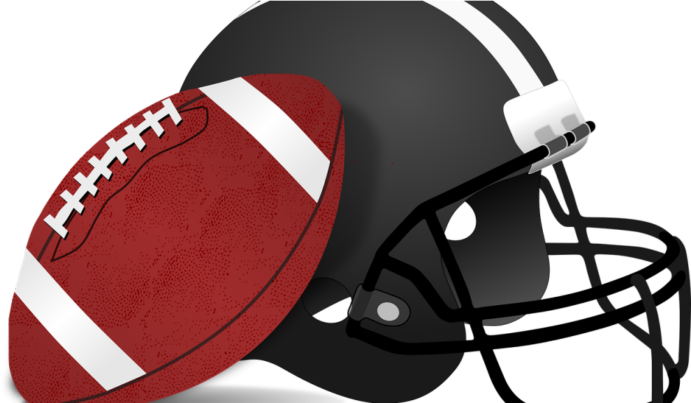 Carrie Underwood Debuts Her New Nfl Sunday Night Football - Football Helmet And Football (1024x576), Png Download