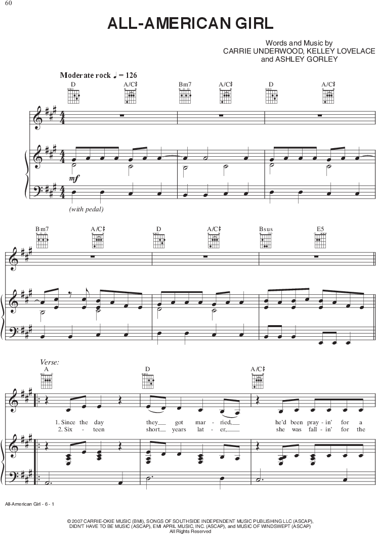 1 Thumbnail Carrie Underwood - It's A Jungle Out There Piano Notes (864x1152), Png Download