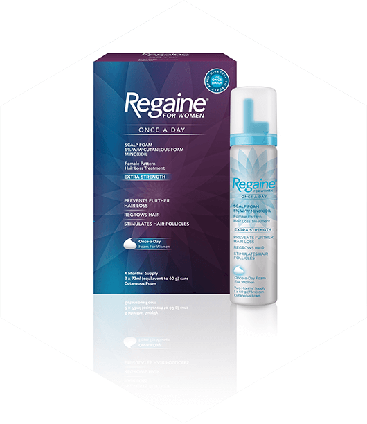 Regaine® For Women Hair Loss Foam Pack - Regaine For Women Scalp Foam 4 Month Supply (530x612), Png Download