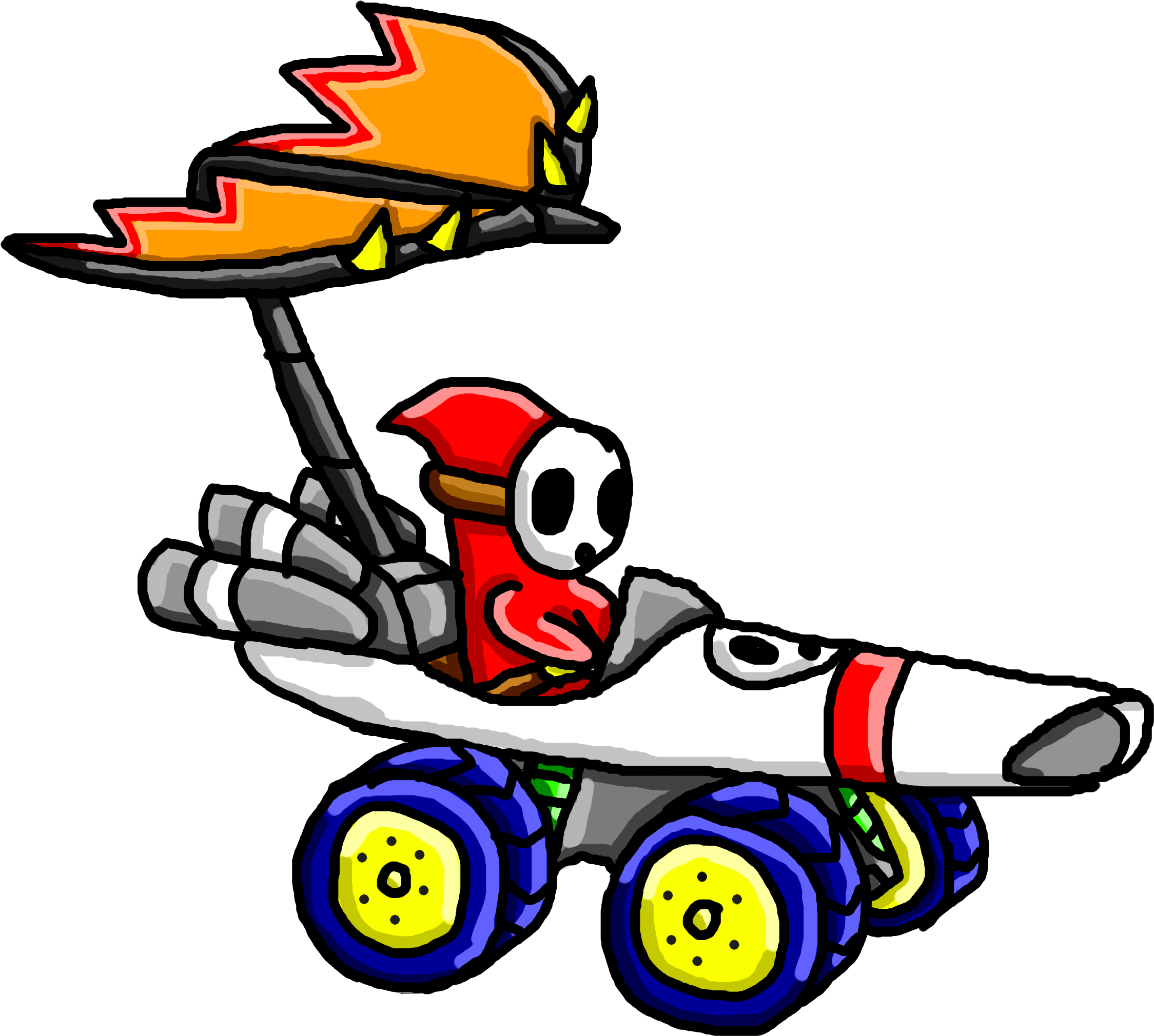My Ride In Mario Kart - Shy Guy (2500x2500), Png Download