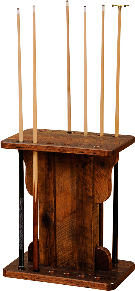 Barnwood Floor Pool Cue Rack - Fireside Lodge B16761 Barnwood Floor Log Pool Cue Rack (1000x1000), Png Download