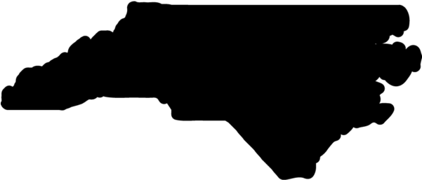 State Rubber Stamps Page 2 Stamptopia - Black Silhouette Of North Carolina (600x600), Png Download