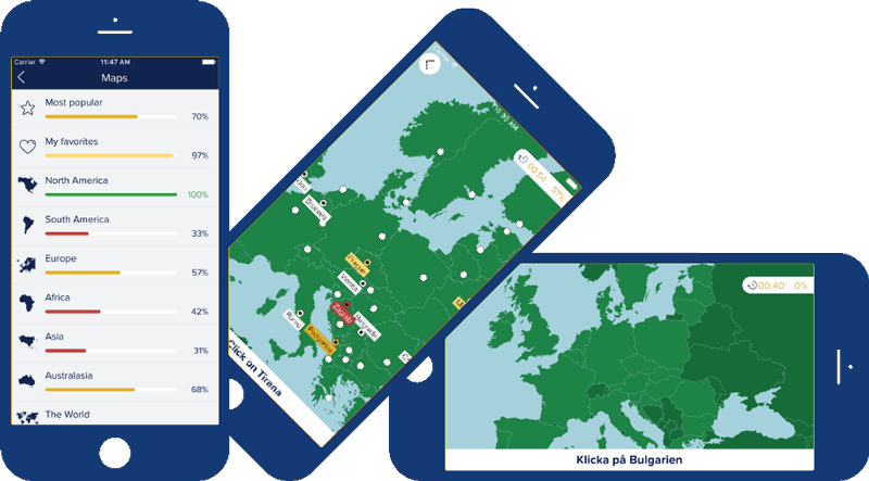Play Online Get The App - Seterra (800x443), Png Download