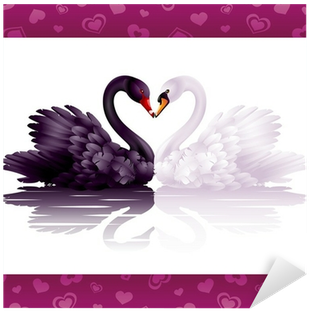 Two Graceful Swans In Love - Swan Png (400x400), Png Download