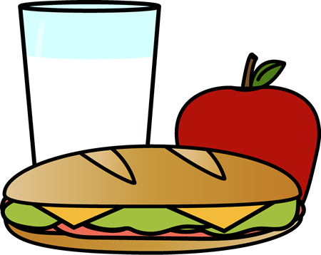 Healthy Food Clipart Healthy Lunch - Lunchclip Art Free (450x358), Png Download