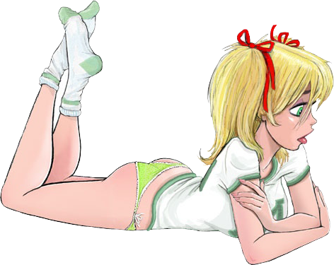Mandy Laying Down - Anime Girl Laying Down Transparent (472x375), Png Download