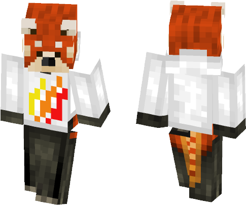Download Red Panda Prestonplayz Hoodie Minecraft Skin - Fictional Character (584x497), Png Download