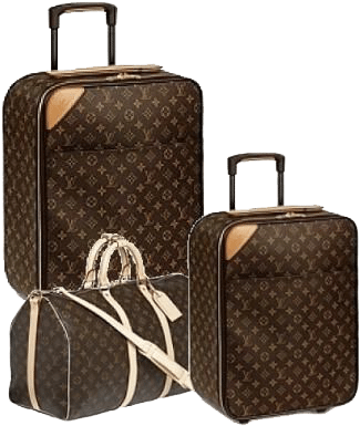 Image Of Louis Vuitton Suitcases - Louis Vuitton Travel Pack (350x395), Png Download