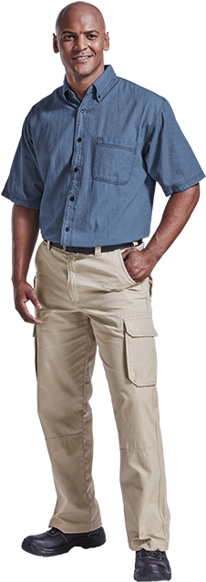 Mens Denim Shirt Short Sleeve Lo-den - Shirt (700x700), Png Download