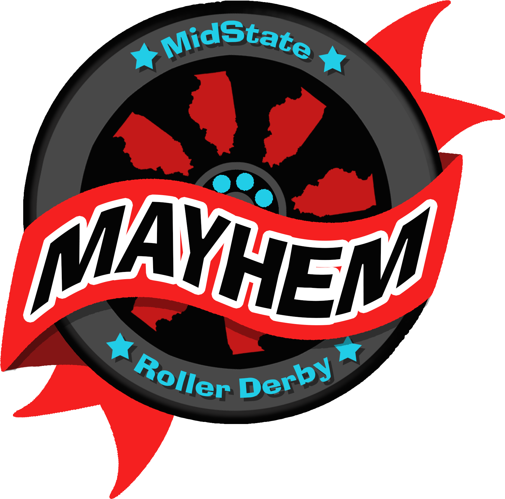 Midstate Mayhem Roller Derby - Roller Derby (1715x1692), Png Download