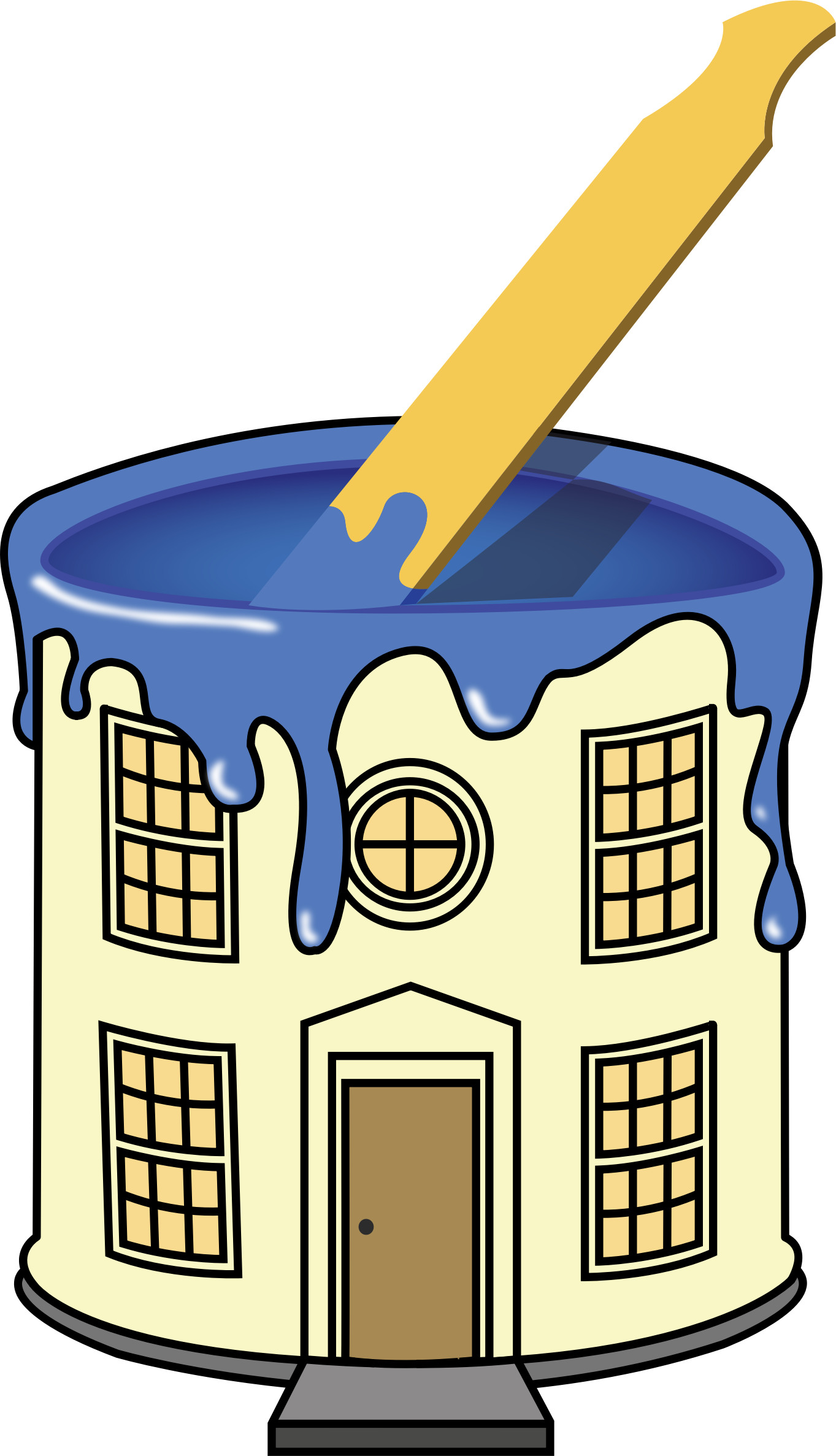 House Paint Clipart Transparent Library - Clip Art (1363x2374), Png Download