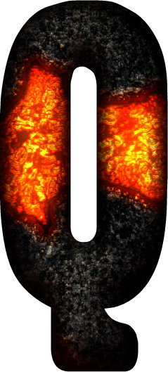 Alfabeto En Lava De Volcán (239x529), Png Download