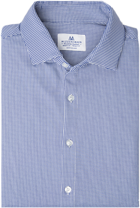 "beckett" Blue Gingham - Mizzen & Main, Beckett, Blue Gingham Blue L (600x600), Png Download