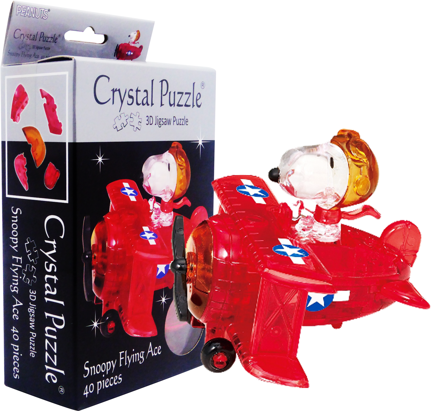 Snoopy Flying Ace - Bepuzzled Snoopy Flying Ace Crystal Puzzle (1600x1600), Png Download