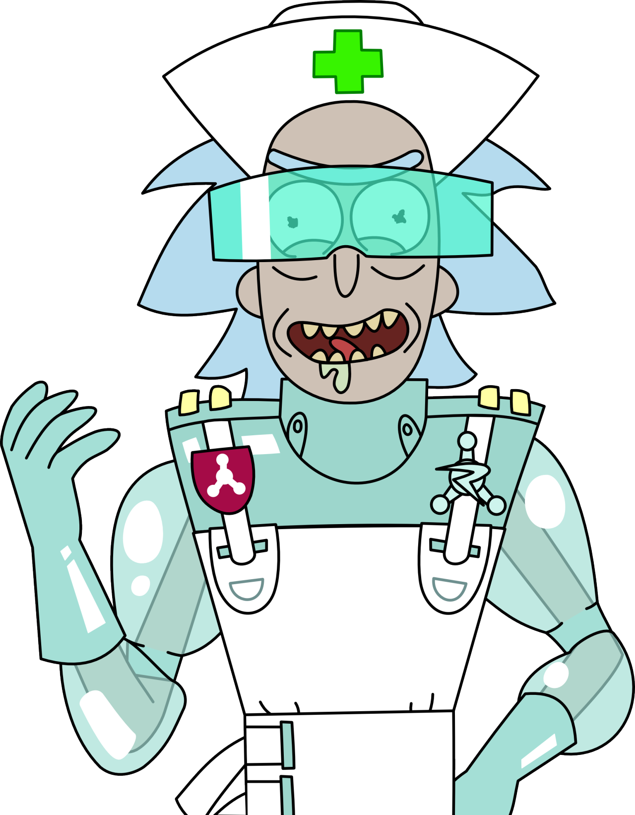 Surgeon Rick Transparent Vector, By Steel-scorpion - Rick And Morty Transparent Png (1280x1642), Png Download