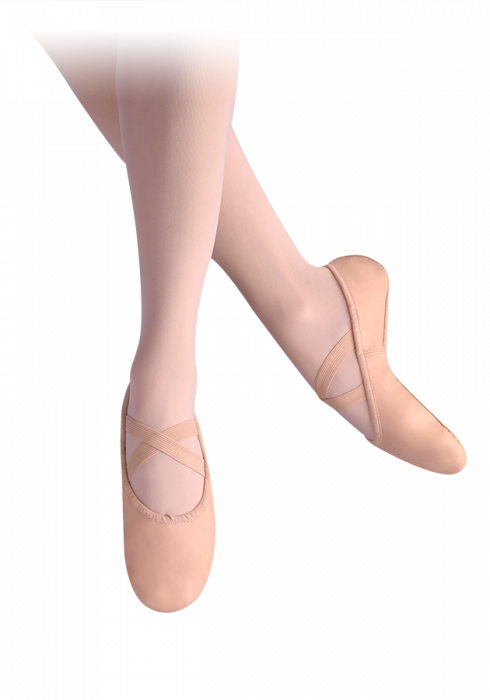 Leo Girls' Ensemble Ballet Shoes Pink Leather Cotton (490x700), Png Download