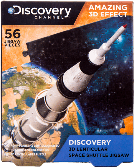 Space Shuttle 56 Piece Lenticular Jigsaw Puzzle - Ship Shape: Making Shapes Fly (paperback) (600x600), Png Download
