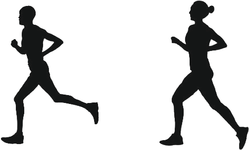 Running Of The Black Bull - Silhouette Vector Runners (523x335), Png Download