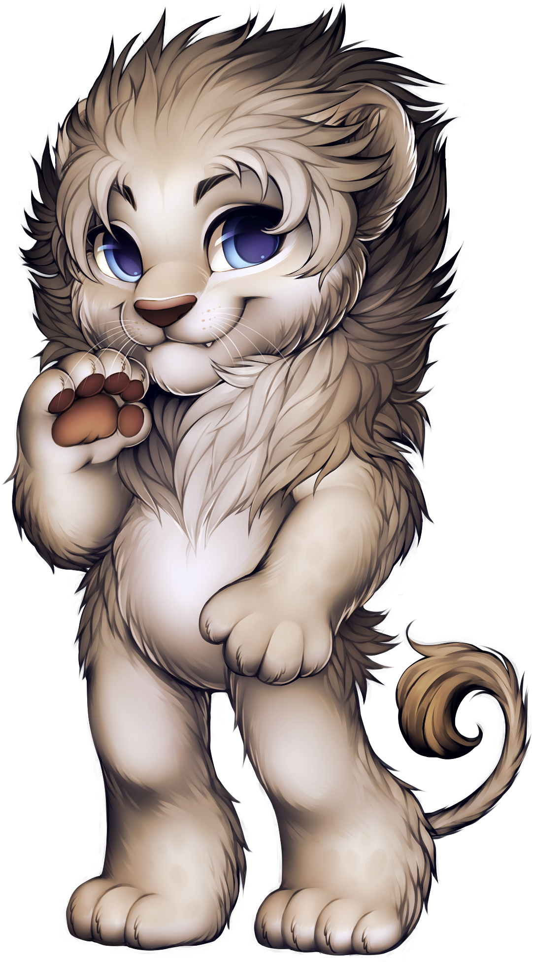 Djpp3kd - Furvilla Lion (1237x2002), Png Download