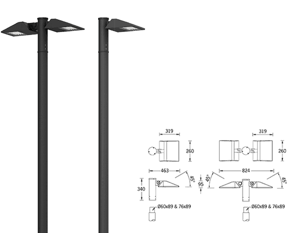 Vekter Street And Area Luminaires - Street (600x470), Png Download