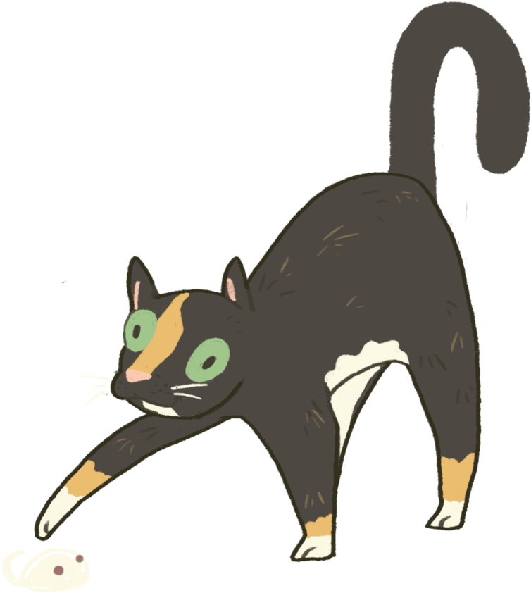 Cat Clipart Whiskers Cat Rodent Dog Png 754 * 842 Transprent - Domestic Short-haired Cat (754x842), Png Download