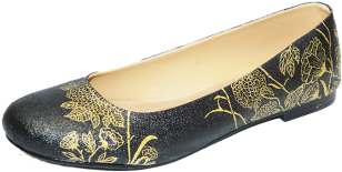 Floral Elegance Doll Shoes - Ballet Flat (455x455), Png Download