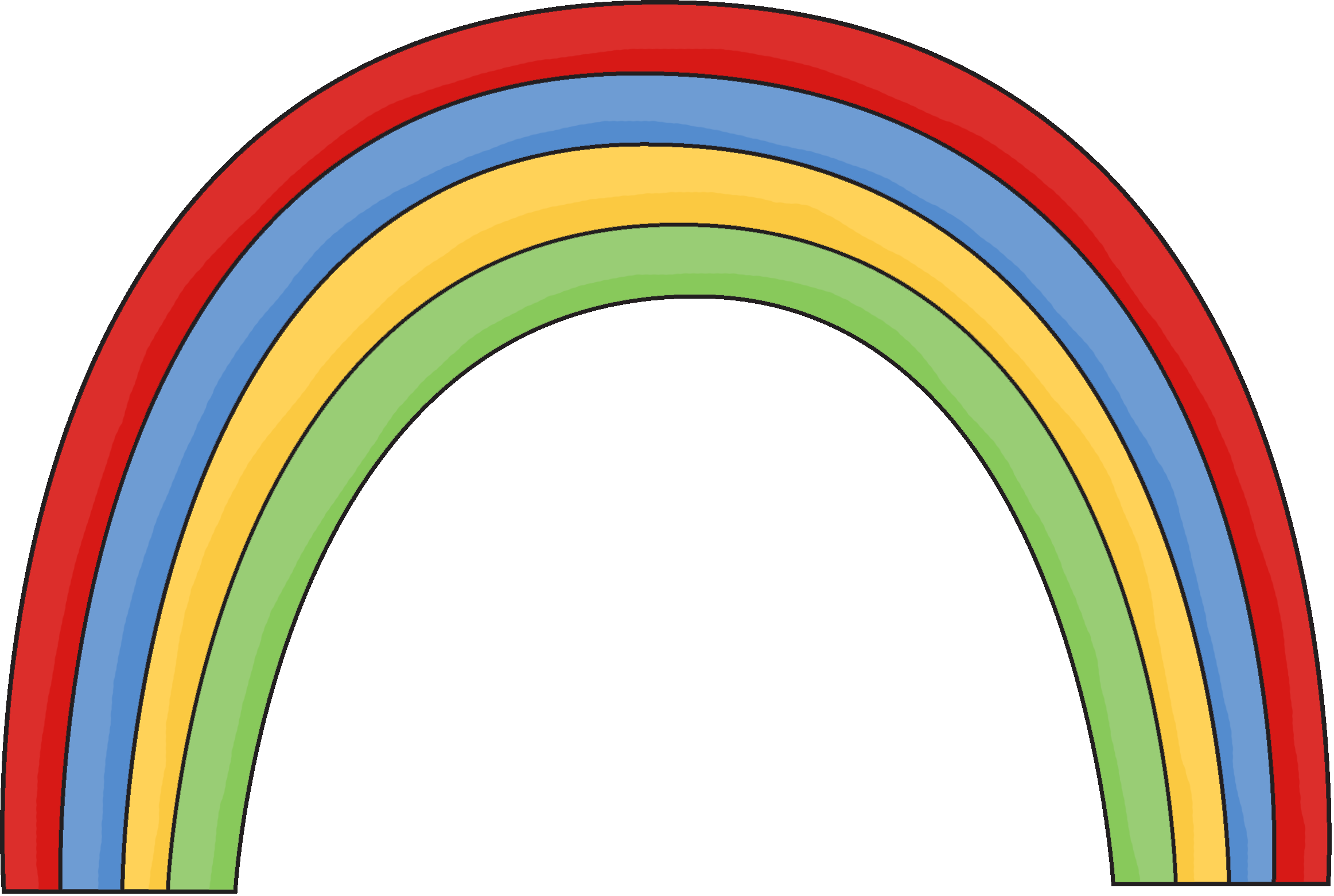 Rainbow - Circle (2325x1563), Png Download