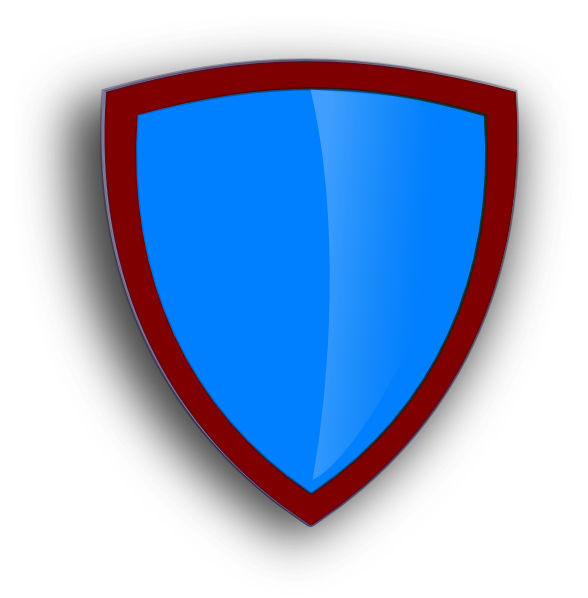 Blue And Red Shield Png (588x598), Png Download