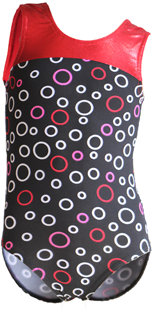 Black Red Bubbles Front - Maillot (500x750), Png Download