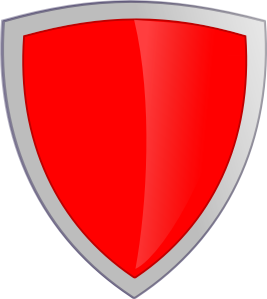 Red Security Shield Clip Art - Petroleum (534x597), Png Download