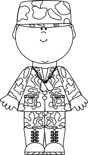 28 Collection Of Army Man Clipart Black And White - Black And White Army Uniform (284x500), Png Download